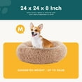 thumbnail image 5 of CONCETTA 24 Inch Fluffy Donut Dog Bed for Small/Medium Dog, Medium Calming Pet Bed, Soft Plush, Anti-Anxiety, Machine Washable, Brown, 5 of 7
