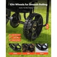 thumbnail image 3 of Walk-Behind Spreader, 9.8ft Spreading Width, Push Broadcast Spreader with 10" All-Terrain Tires, Adjustable Flow Control, 15lbs Capacity Hopper, Lawn Spreaders for Fertilizer Seed Small Home Use, 3 of 6