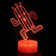 thumbnail image 1 of Lámpara LED de ilusión 3D con luz nocturna Running Cactus Anime, 1 of 1
