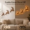 thumbnail image 5 of 3D Light-Up Wooden Reindeer Christmas Decor (12-Pack), Warm Backlit Peel & Stick Entryway Glow, Wood LED Reindeer Christmas Wall Decor for Living Room, Bedroom, Fireplace (7" 12pcs), 5 of 10