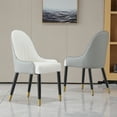 thumbnail image 2 of Modern 59" Round White Sintered Stone Dining Table Set for 8 w/ Lazy Susan - Kitchen Table & Chairs. Heat & Scratch Resistant, Easy Clean, Dining Room Ready., 2 of 6