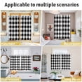 thumbnail image 6 of Black and White Checkered Kitchen Curtains Small Short 39 Inch Length, Farmhouse Buffalo Plaid Grommet Top Bedroom Living Room Curtains, Light Filtering Cafe Curtain Drapes 2 Panels Set 55''x39'', 6 of 9