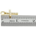 thumbnail image 4 of 10K Yellow Gold Diamond Prong Set Cross 1 Row Solitaire Pendant 1" Charm 0.65 CT, 4 of 5