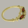 thumbnail image 4 of LBG British Made 18k Yellow Gold ring with Synthetic Cubic Zirconia & Natural Garnet Womens Statement Ring - 33 size options - Size 11, 4 of 6