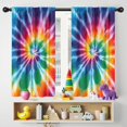 thumbnail image 5 of Blackout Kids Curtains,Colorful Rainbow Tie Dye Spiral Pattern Childrens Insulated Curtains Set Of 2,Bedroom Essentials,Toddler Room Decor 42"x54", 5 of 5
