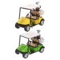 thumbnail image 2 of Shisuyan 2pcs Alloy Golf Cart Toy Model Mini Desktop Golf Cart Ornament Modern Themed Decor, 2 of 8