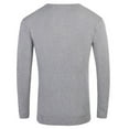 thumbnail image 3 of TFEOQRY Men's V Neck Sweater Rhombus Patterned Knit Long Sleeve Solid Casual Pullover Fall Winter Warm Top Gray, 3 of 3