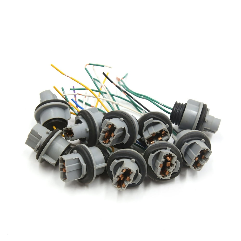 10Pcs T20 2wires Harness Socket Car Brake Turn Signal Light Extension