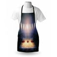 thumbnail image 3 of Basketball Apron Crowded Basketball Arena Just Before Game Starts School Tournament Theme, Unisex Kitchen Bib Apron with Adjustable Neck for Cooking Baking Gardening, Beige Nacy Brown, by Ambesonne, 3 of 3