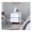 White Particle Board, variant on Nightstand Brookland, Bedside Table with Double Drawers and Sturdy Base, White Finish