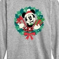 thumbnail image 3 of Disney - Mickey Mouse Christmas Wreath - Toddler & Youth Long Sleeve Graphic T-Shirt, 3 of 5