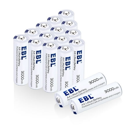 EBL 16-Pack 1.5V AA Batteries 3000mAh Li-ion Replacement Battery ( Not Rechargeable Batteries
