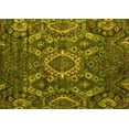 thumbnail image 1 of Ahgly Company Indoor Rectangle Abstract Yellow Modern Area Rugs, 2' x 5', 1 of 4