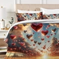 thumbnail image 3 of Bedding Set 3D Balloon Sky Printed Duvet Cover Pillowcase Home Textiles Festival Bed Gift for Girls Women, 3 of 6