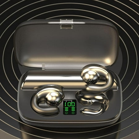 Wireless Earbuds Bluetooth Headphones 24Hours Playtime Ear Buds IPX8 Waterproof Sports Earphones Wireless Charging Case Over-ear Earhooks Headest-Home Essentials