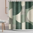 thumbnail image 2 of Green Shower Curtain Abstract Modern Geometry Circles Contemporary Style Bath Curtain Bathroom Accessories 70"W x 72"L (Pack of 1), 2 of 6