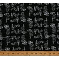 thumbnail image 1 of Cotton Treble Clef Music Notes Eighth Notes Songs Music Swirly Notes Sharps Flats Black Cotton Fabric Print by the Yard (96628-CA61220), 1 of 1