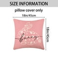 thumbnail image 6 of REGALWOVEN Happy Easter Rabbit Throw Pillow Covers Set of 2 Farmhouse Floral Cushion Case Decoration for Sofa Couch Flower-2 18" x 18", 6 of 6