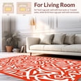 thumbnail image 2 of ODIKA 6'x9' Machine Washable Non-Slip Area Rug, Interlocking Abstract Inspired Motifs in Warm Tones High Traffic Rug, Red, 394581, 2 of 7