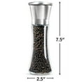 thumbnail image 7 of Premium Stainless Steel Salt and Pepper Grinder Set of 2- Brushed Stainless Steel Pepper Mill and Salt Mill, 6 Oz Glass Tall Body, 5 Grade Adjustable Ceramic Rotor- Salt and Pepper Shakers By Levav, 7 of 7