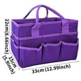 thumbnail image 2 of Organizador de bolsa con asa para profesor, organización de bolsa de mano para manualidades, arte, papel, libros, escuela, costura, viajes con asas (púrpura), 2 of 5