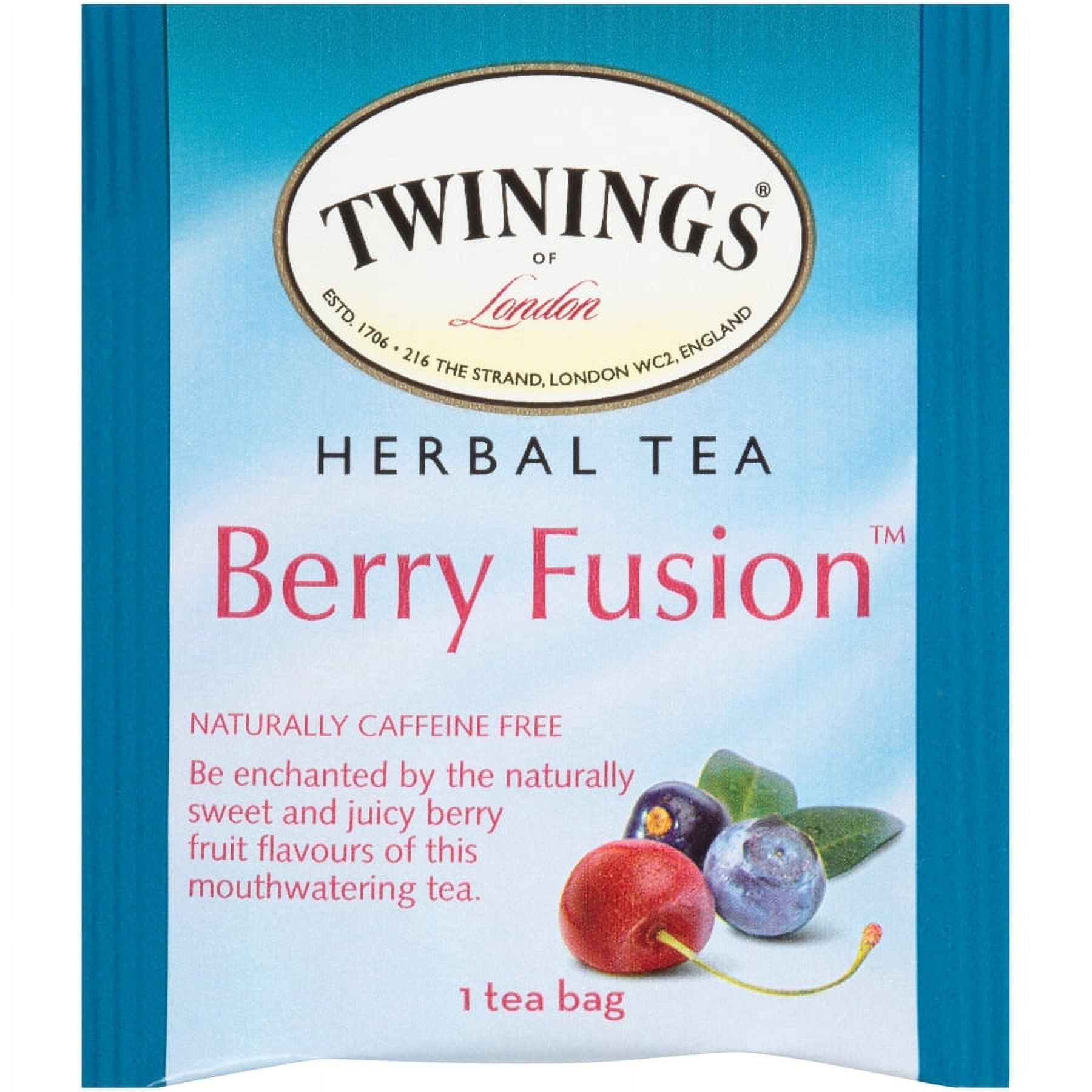 Twinings Berry Fushion Herbal Tea Bags, Caffeine Free, (6) 20 Count Boxes (120 Ct.)