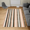 thumbnail image 2 of Retro Turkish Area Rug, Classical Vertical Stripes Pattern Texture Image Old Fashioned Display Art, Soft Carpet for Living Room Decor with Distressed Look, 2.6' x 5', Evergreen, by Ambesonne, 2 of 4