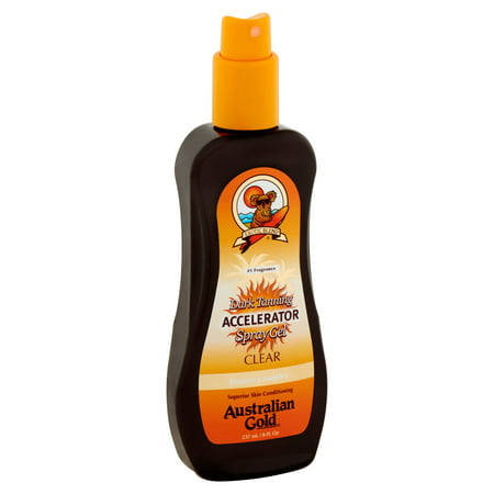 Dark Tanning Accelerator Spray Australian Gold, 8 fl oz Tanning (Best Tanning Oil For Dark Tan)