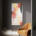thumbnail image 6 of "Vibrant Harmony I" Lively Abstract Rendered on Gold Metallic Shagreen Wrapped Canvas Wall Art, sized 48"x24", 6 of 12
