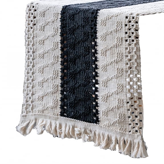 AUQ Table Runner,Neat Edge Design Dining Room Table Decor,Lightweight Cotton Linen Farmhouse Table Runner,Style1,30*140cm