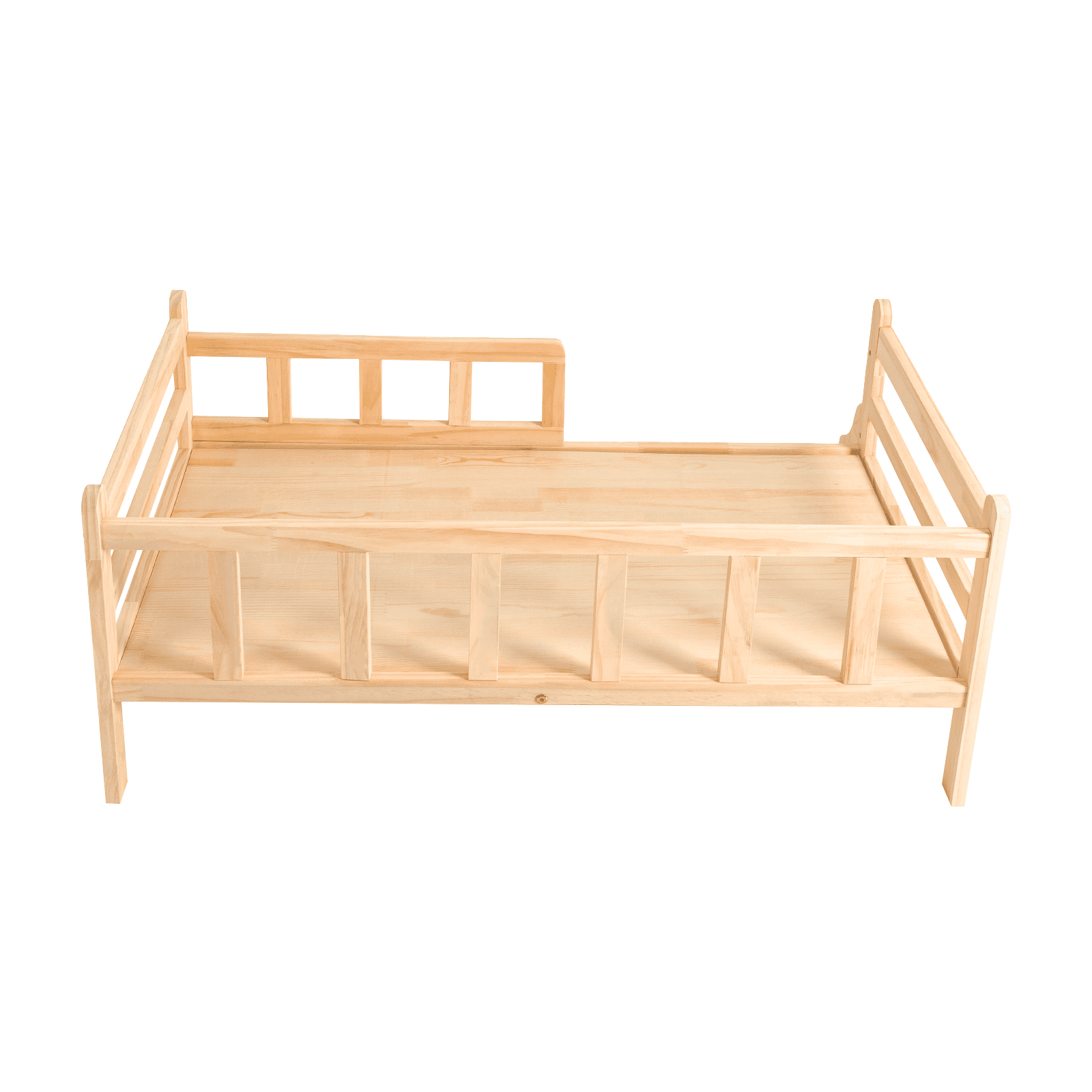 TFCFL Solid Wood Pet Bed Elevated Fence Pet Bed Furniture Round Corners Dog Cat Sleeping Bed 66 lbs