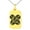 Gold, variant on Stainless Steel Aso Samurai Crest Engraved Small Rectangle Dog Tag Charm Pendant Necklace