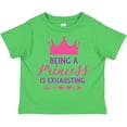 thumbnail image 3 of Inktastic Being a Princess is Exhausting, Crown, Hearts Girls Toddler T-Shirt, 3 of 5