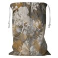 thumbnail image 1 of EREHome vintage floral white peonies light grey gold Storage Basket Laundry Bag with Drawstring 24x32 Inch, 1 of 2