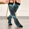 thumbnail image 5 of FORMRS Womens Knee High Socks Casual Long Thick Travel Daily Wear, 1 Pair, Lightning Pattern, 5 of 6