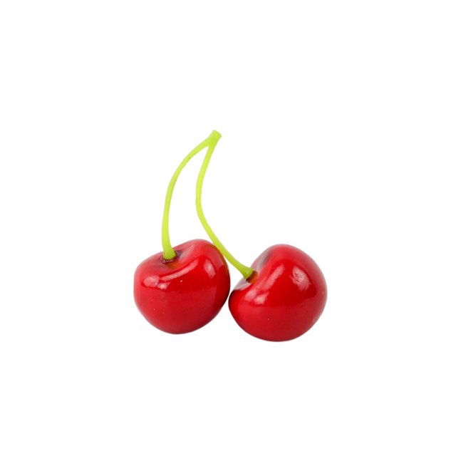 Kearding Centro de de espuma de cereza simulada, frutas falsas de doble cabeza, gran armario decorativo, galería, exposición de Decoración 11 cm Rojo Brillante NO9 Kearding HA071879-09