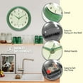 thumbnail image 2 of Infinity Instruments Retro Round Metal Green Wall Clock, 12", 2 of 7