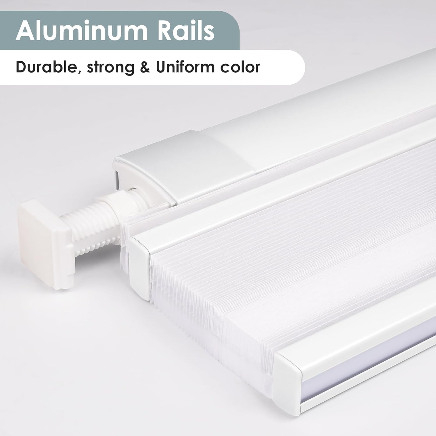 No Tools No Drill Cordless Cellular Shades, Top Down Bottom Up (TDBU) Honeycomb Shades for Home, Light Filtering Thermal Insulation Blinds for Windows, 22" W x 64" H, White