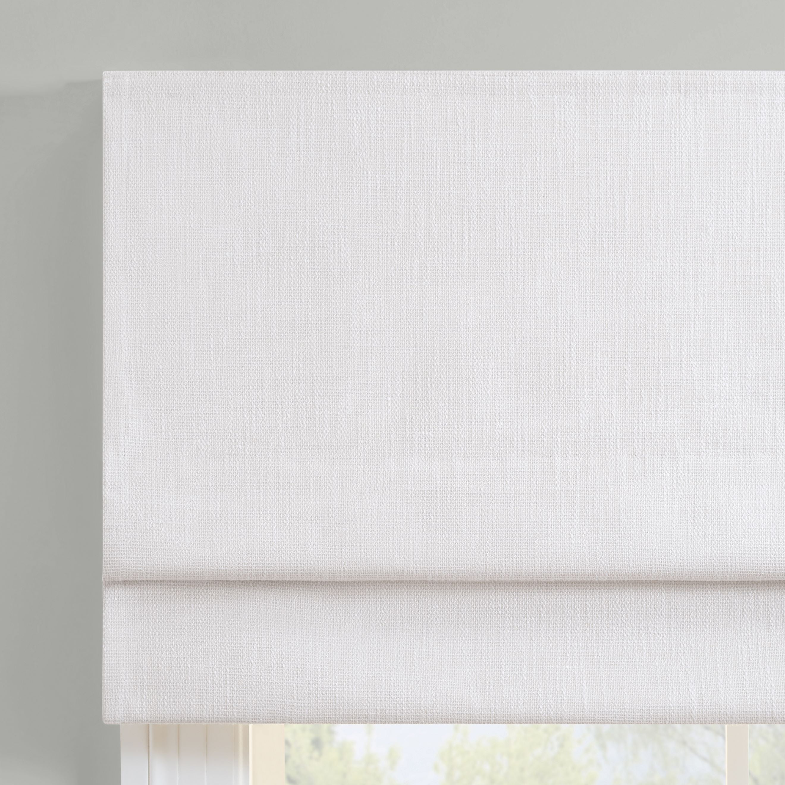 Eclipse Drewton Motorized 100% Blackout Cordless Roman Shade, 35"x64", White