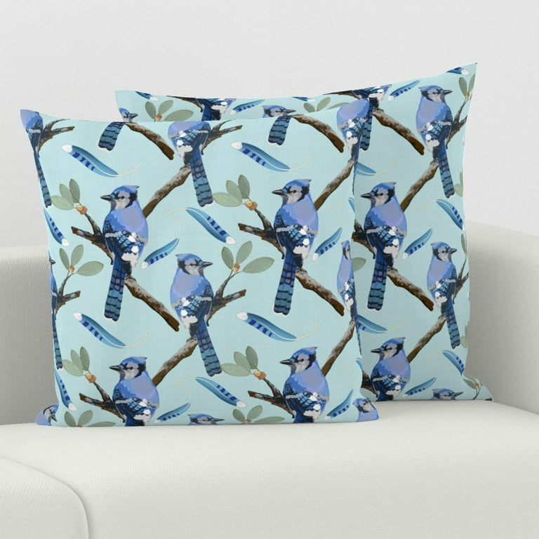Designer Animal Print Aqua Blue Lumbar Throw Pillow Cover Case