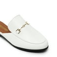 thumbnail image 3 of BURUDANI Women Buckle Backless Flats Mules Slip-On Dressy Casual Loafer Slides Comfort Shoes, 3 of 7