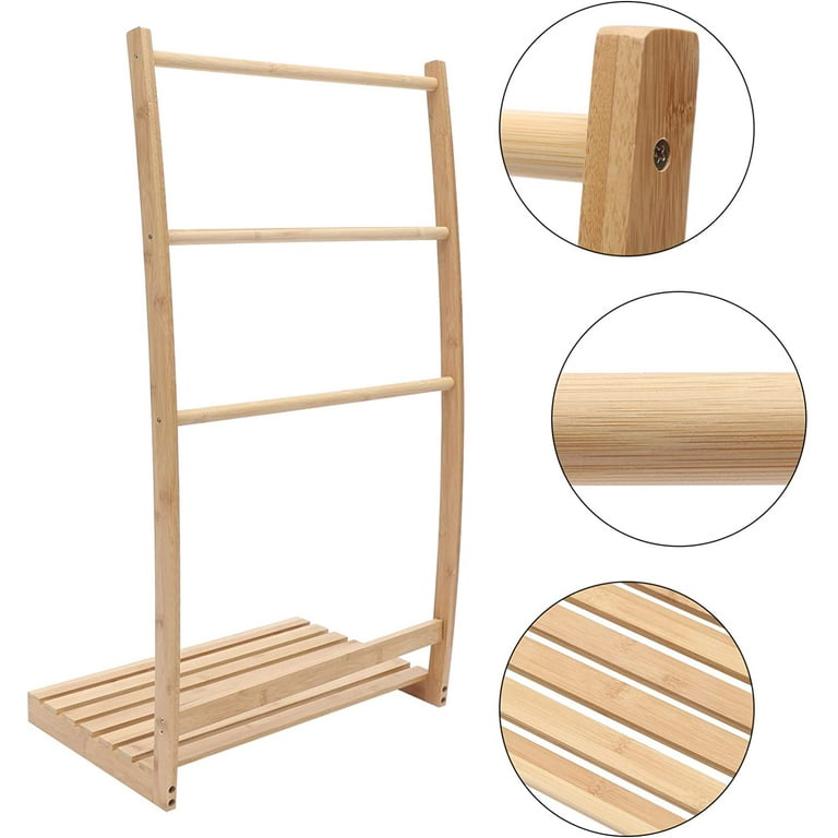 Bamboo Wall Mount Shower Shelf Bamboo Bath Accessories Bathroom Towel  Holder - China Bamboo Bathroom Towel Rack, Wall-Mounted Bamboo Bathroom  Towel Rack