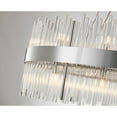 thumbnail image 5 of Bethel Chrome Oval Stainless Steel Frame Chandelier With Clear Glass Rods, 5 of 6