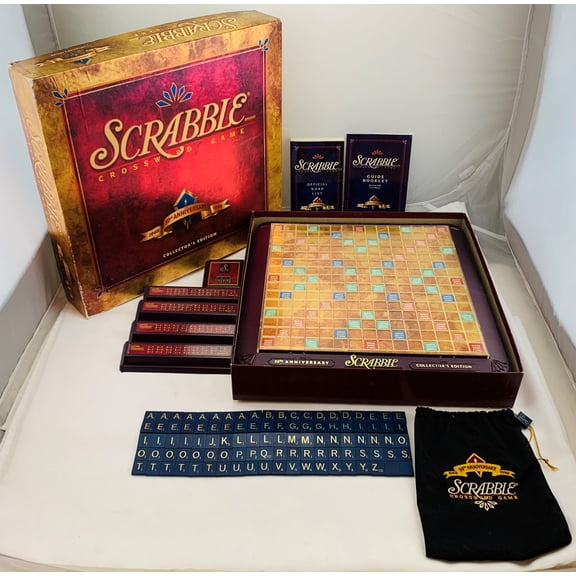 Pre-Owned Scrabble Deluxe Collectors Edition 50th Anniversary - 1998 - Milton Bradley