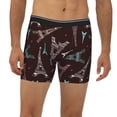 thumbnail image 2 of Xecao Eiffel Tower Print Boxer Briefs for Men's Stretch Moisture-Wicking Underwear, Mid-Rise Classics breathable fabric, 2 of 7