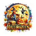 thumbnail image 2 of Orangide Halloween Window Clings, Scarecrow Pumpkin Decals Removable for Glass Door Wall Home Party Decorations, 2 of 7