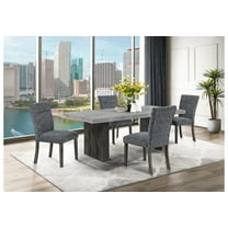 D2410 Gray Dining Table with (4) D86 Dining Chair set