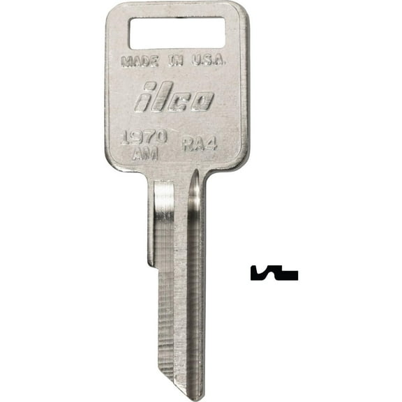 ILCO AMC Nickel Plated Automotive Key RA4 / 1970AM (10-Pack) IAL3481704B