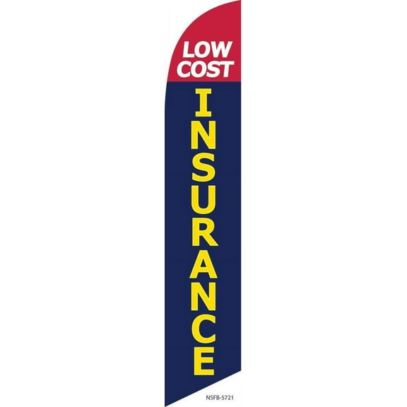 Low Cost Insurance Advertising Feather Banner Swooper Flag, Replacement Flag Only