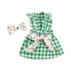 thumbnail image 1 of ¡Campaña con descuento!Vestido para mascotas con estampado a cuadros Ropa lavable para mascotas 1 Juego de vestido para mascotas Decoración con lazo Mangas con volantes Vestido a cuadros para perros, 1 of 2